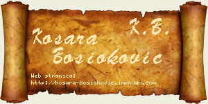 Kosara Bosioković vizit kartica